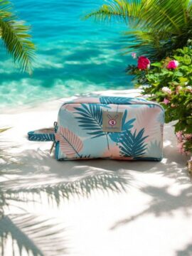 Travel Pouch  - 2 zip leaf