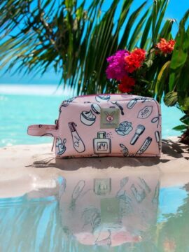 Travel Pouch 2 zip-  makeup print