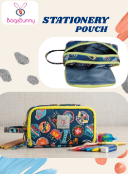 Stationery Pouch - 2 Zip racer