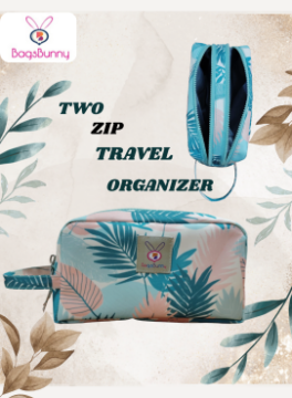 Travel Pouches  - 2 zip leaf