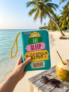 Passport Pouch- Eat Sleep Beach Repeat