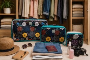 Wardrobe organizer - Pack of 3 - floral print