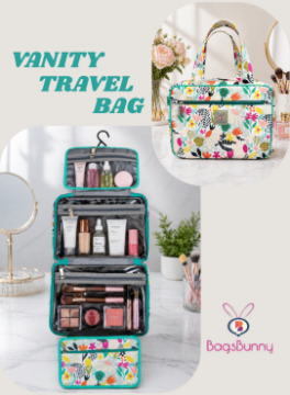 Voyla-Foldable Hanging Vanity Bag-Floral