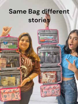 Voyla-Foldable Vanity Bag-Pink