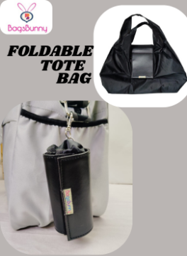 Foldable Tote Bag with Keychain