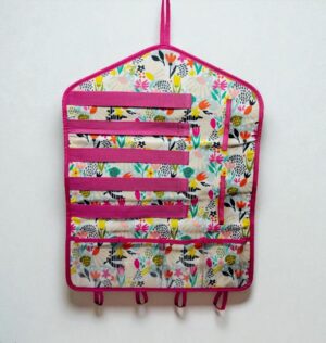 Hanging Hair Accessories Organizer-Flower print