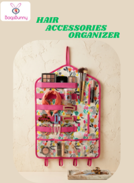 Hanging Hair Accessories Organizer-Flower print