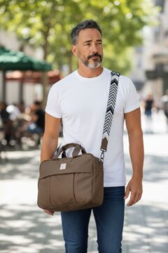 Skyler Travel Shoulder Bag- Brown