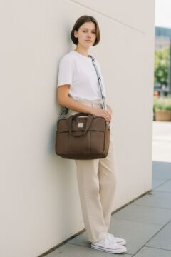 Skyler Travel Shoulder Bag- Brown