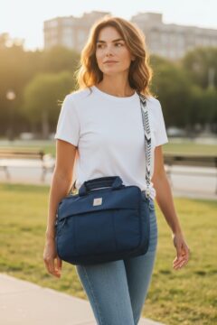 Skyler Travel Shoulder Bag- Navy