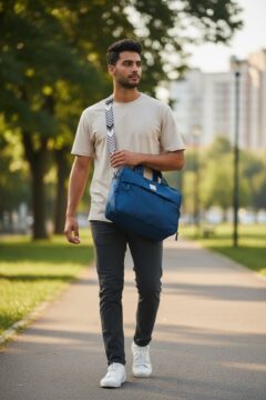 Skyler Travel Shoulder Bag- Navy