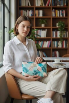 Vista Pouch - Leaf Print