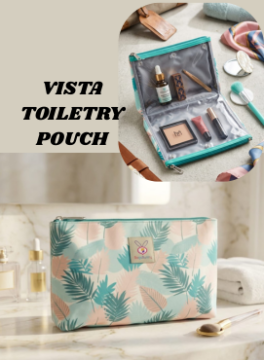 Vista Toiletry Pouch - Leaf Print