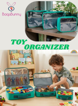 Toy Storage Pouches - Pack of 3 Sea green