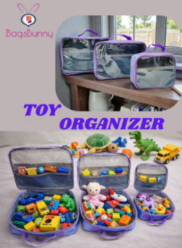 Toy Storage Pouches - Pack of 3 Purple