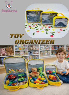 Toy Storage Pouches - Pack of 3 Yellow