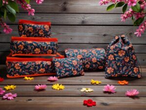Luggage / Travel Organizer -Flower print