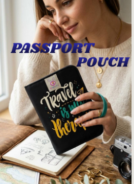 Passport Pouch- Travel is my therapy