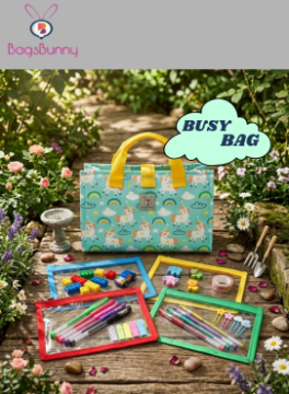 Busy Bag -Unicorn Sea green