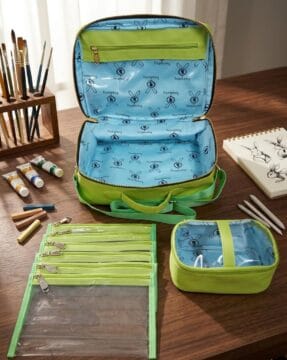 Art Organizer Bag- Parrot Green