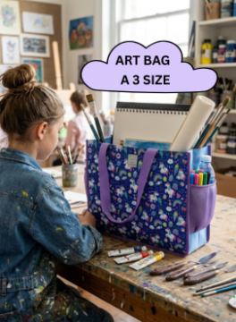 Art or Drawing bag A3 size - Unicorn print