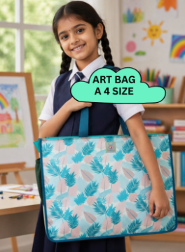 Art or Drawing bag A4 size - Leaf print