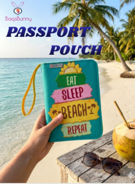 Passport Pouch- Eat Sleep Beach Repeat