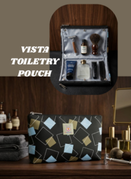 Vista Toiletry Pouch - Black