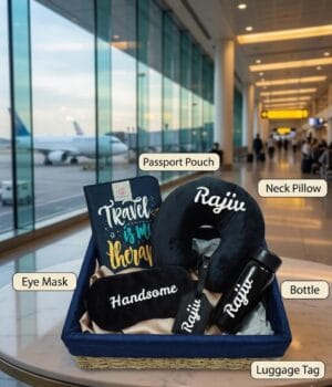 Passport Pouch- Travel is my therapy Hamper (Base Price includes Only Passport Pouch)