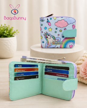 Kids Foldable Wallet-Unicorn
