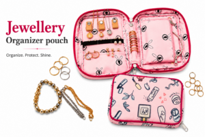Jewellery Organizer Pouch-Pink