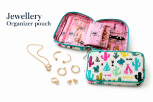Jewellery Organizer Pouch-Cactus Print